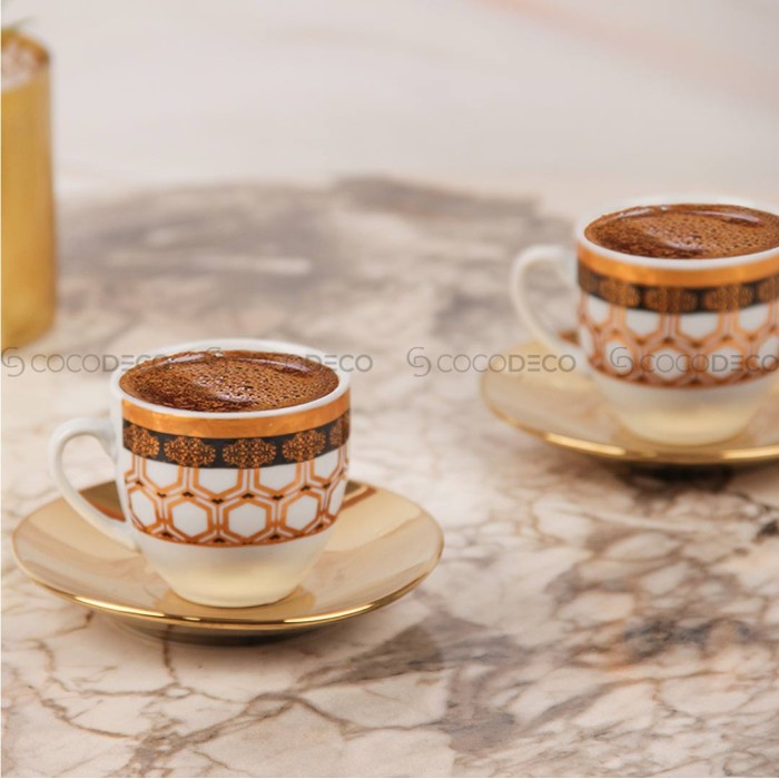 Service café Turc en céramique 12 pièces MOTIF 1